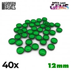 Gemme di plastica 12mm - Verdi